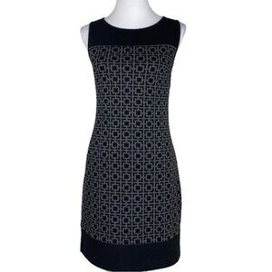 Laundry by Shelli‎ Segal Women’s Gray Geometric Box Print Shift Dress 2/C33